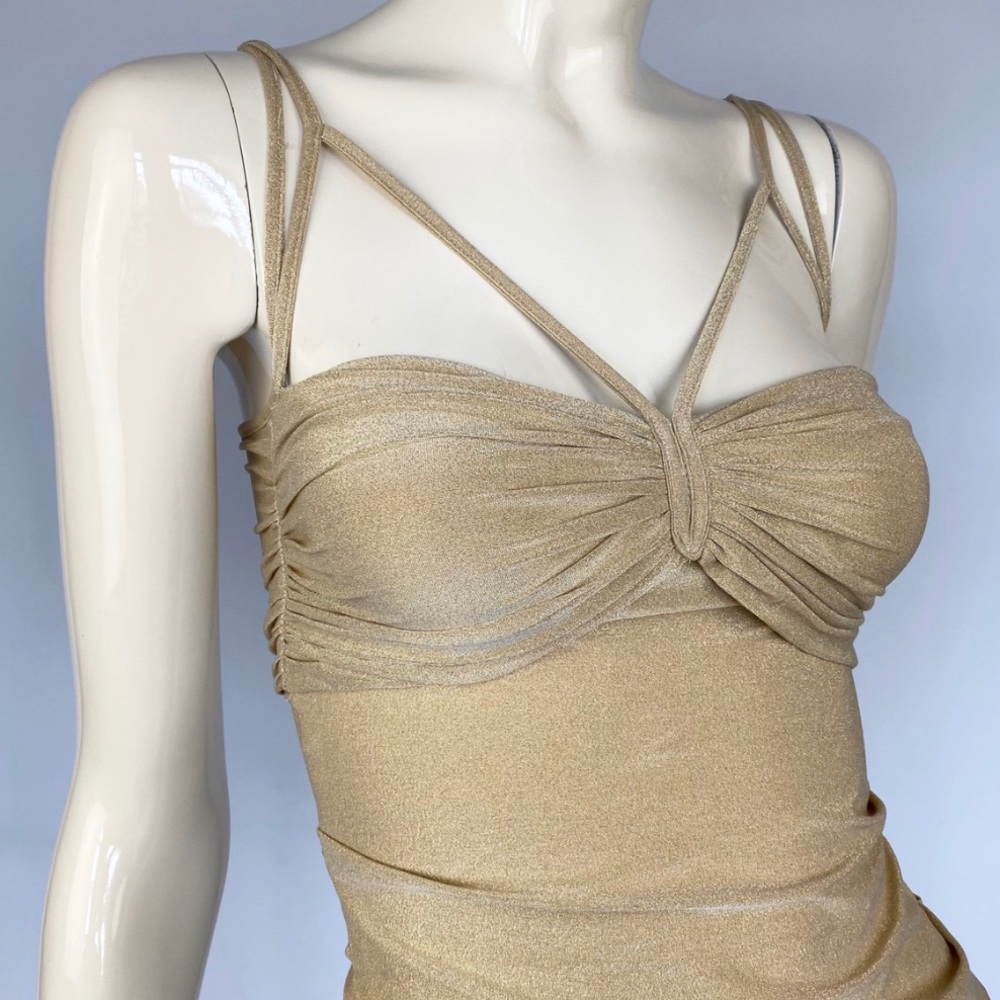 plein sud gold lorex gathered top